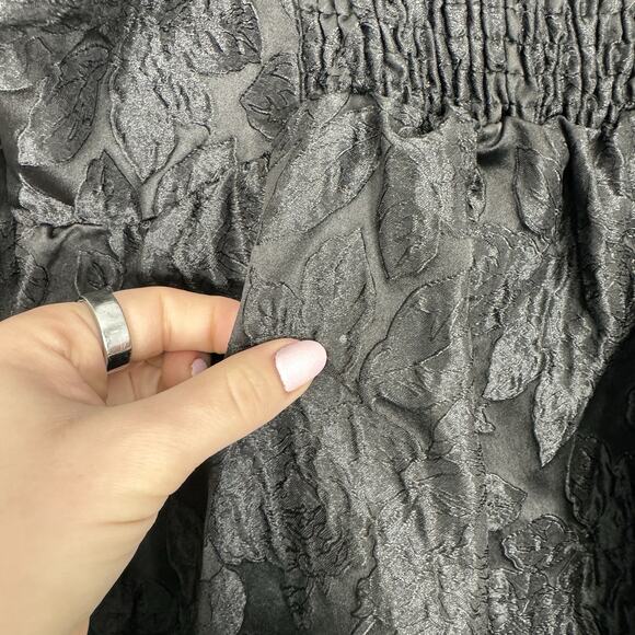 J.Crew Womens Dress 16 Black Jacquard Floral Tiered Cocktail Evening Romantic - Picture 13 of 16